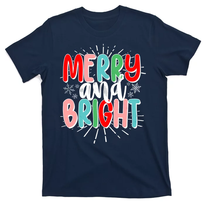 Cute Christmas Merry And Bright T-Shirt