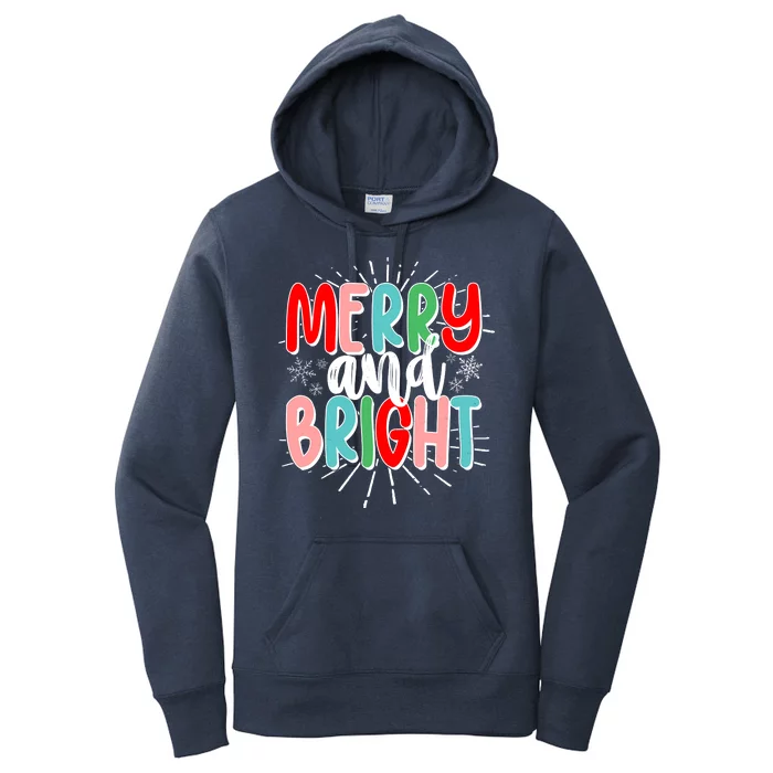 Cute Christmas Merry And Bright Women's Pullover Hoodie