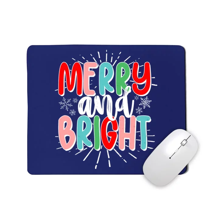 Cute Christmas Merry And Bright Mousepad