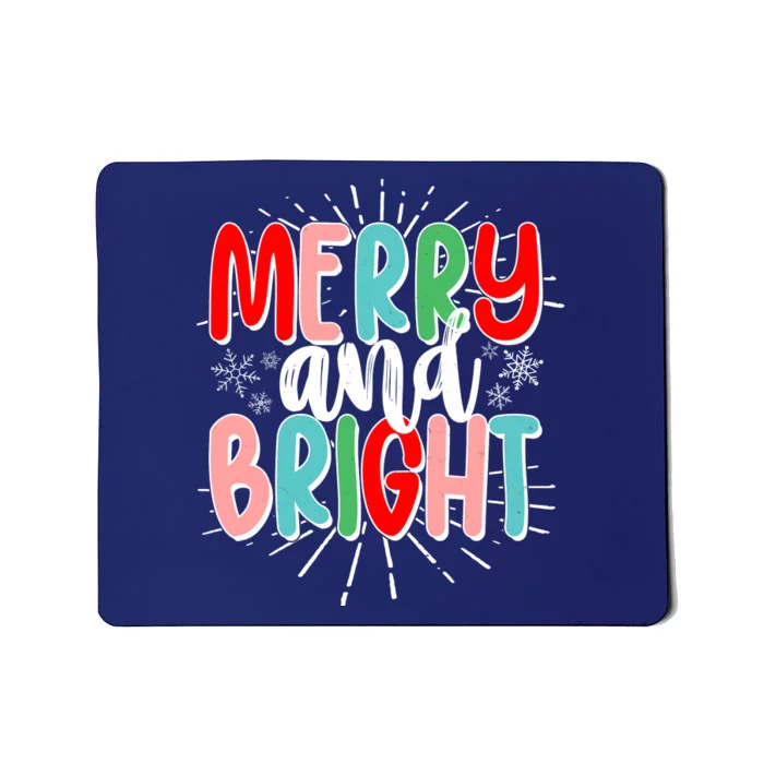 Cute Christmas Merry And Bright Mousepad