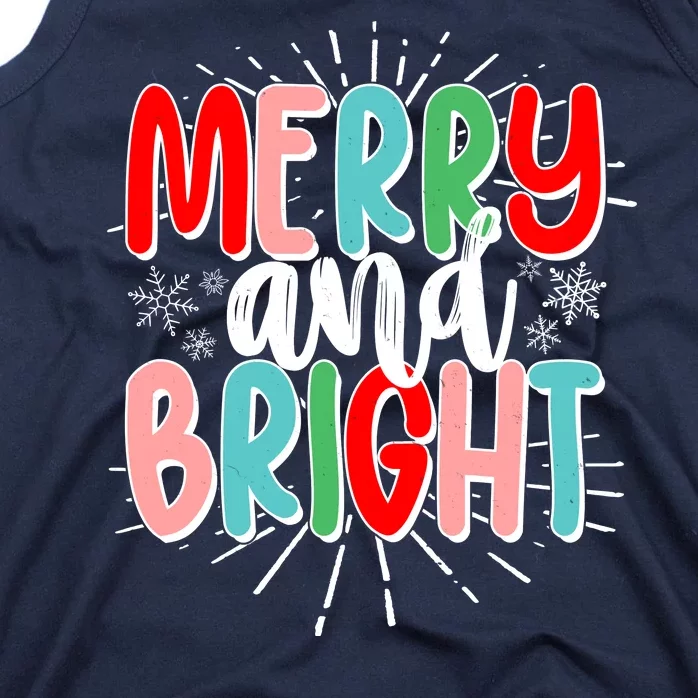 Cute Christmas Merry And Bright Tank Top