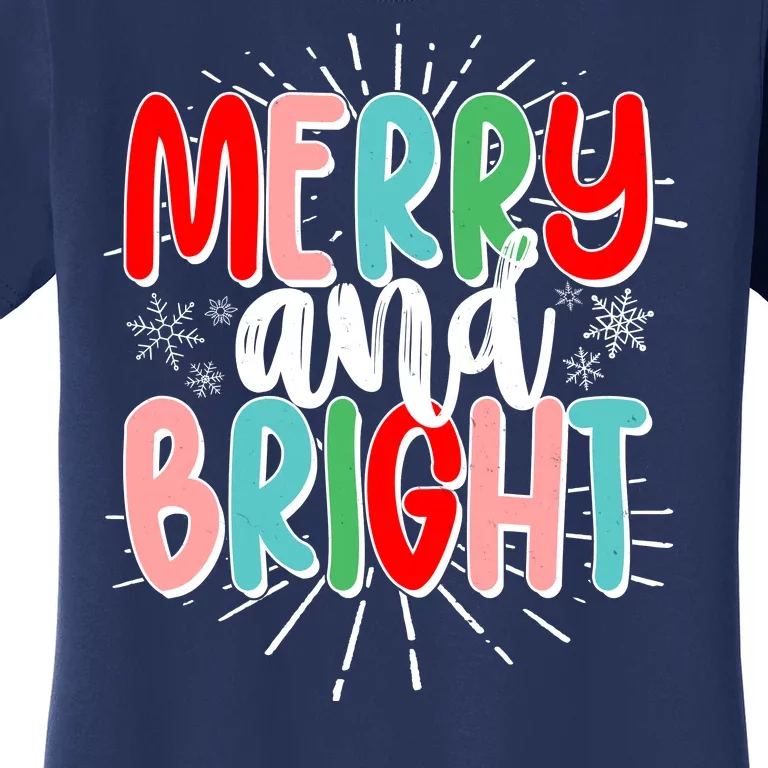 Cute Christmas Merry And Bright Women's T-Shirt