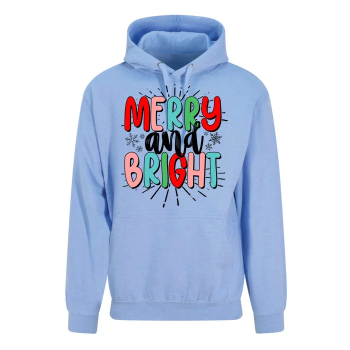 Cute Christmas Merry And Bright Unisex Surf Hoodie