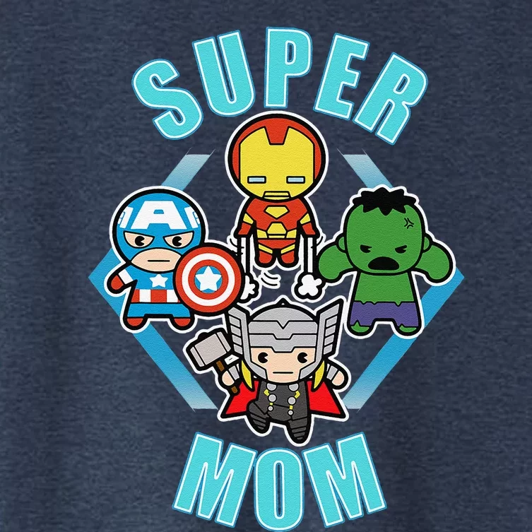 Comics Classic Mothers Day Kawaii Super Mom Women's Crop Top Tee