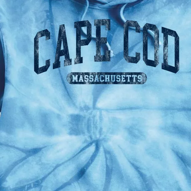 Cape Cod Massachusetts Retro Preppy Tie Dye Hoodie