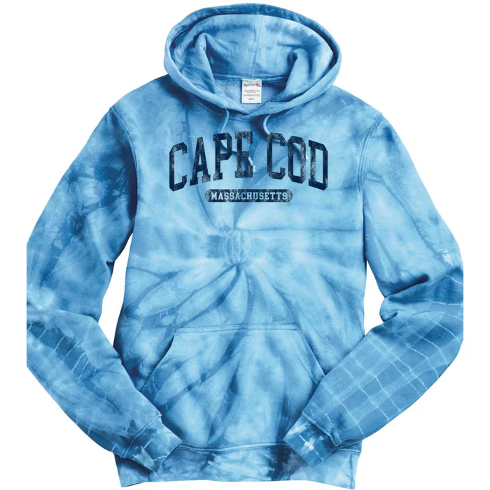 Cape Cod Massachusetts Retro Preppy Tie Dye Hoodie