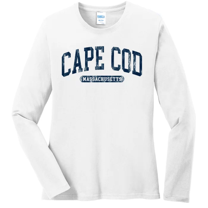 Cape Cod Massachusetts Retro Preppy Ladies Long Sleeve Shirt