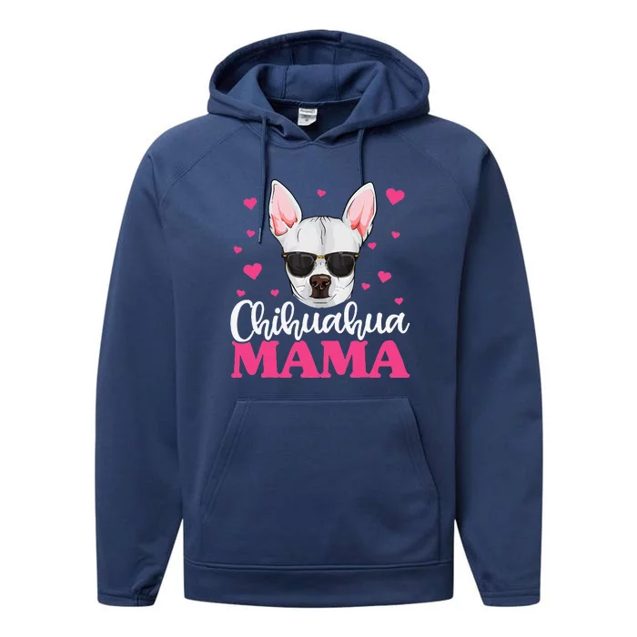 Cute Chihuahua Mama Mothers Day Dog Mom Performance Fleece Hoodie