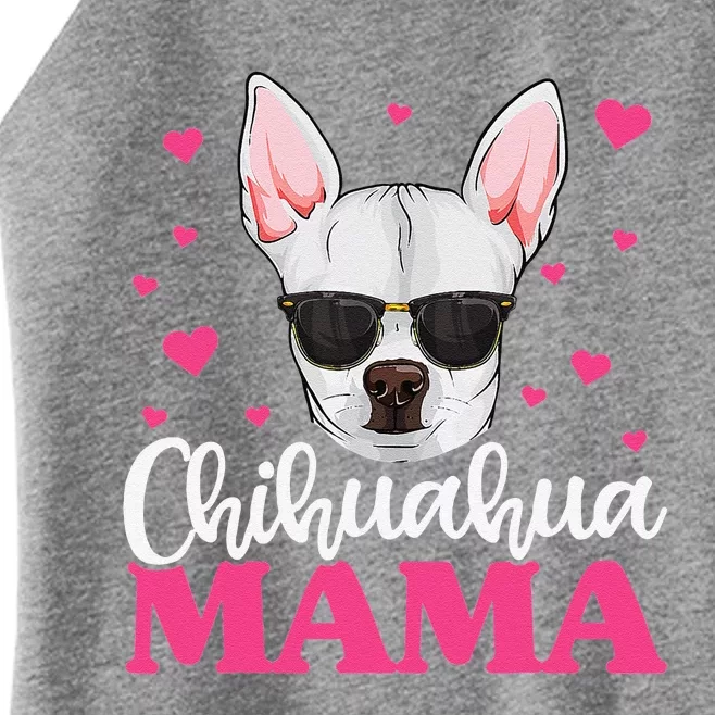 Cute Chihuahua Mama Mothers Day Dog Mom Women’s Perfect Tri Rocker Tank