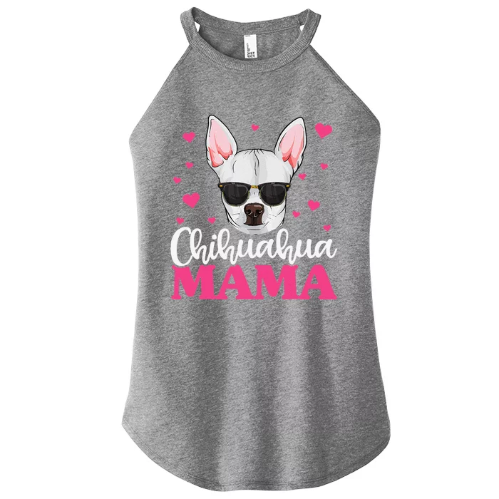 Cute Chihuahua Mama Mothers Day Dog Mom Women’s Perfect Tri Rocker Tank