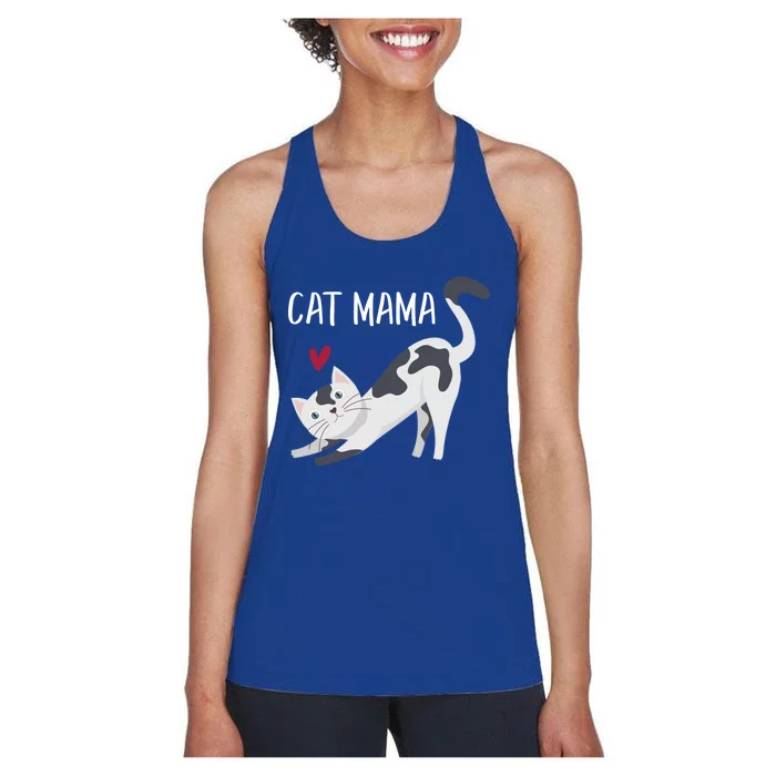 Cute Cat Mama Cat Lovers Gift Women's Racerback Tank