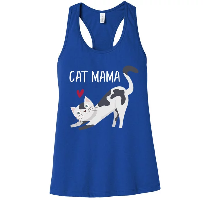 Cute Cat Mama Cat Lovers Gift Women's Racerback Tank