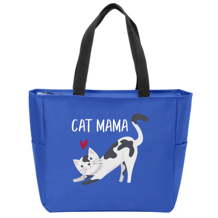 Cute Cat Mama Cat Lovers Gift Zip Tote Bag