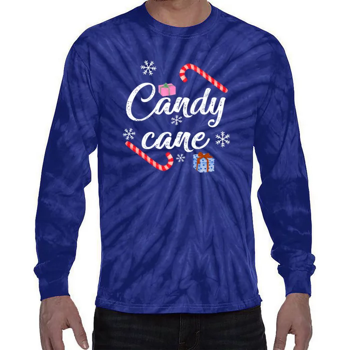 Candy Cane | Merry Christmas Tie-Dye Long Sleeve Shirt