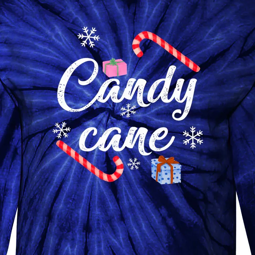 Candy Cane | Merry Christmas Tie-Dye Long Sleeve Shirt