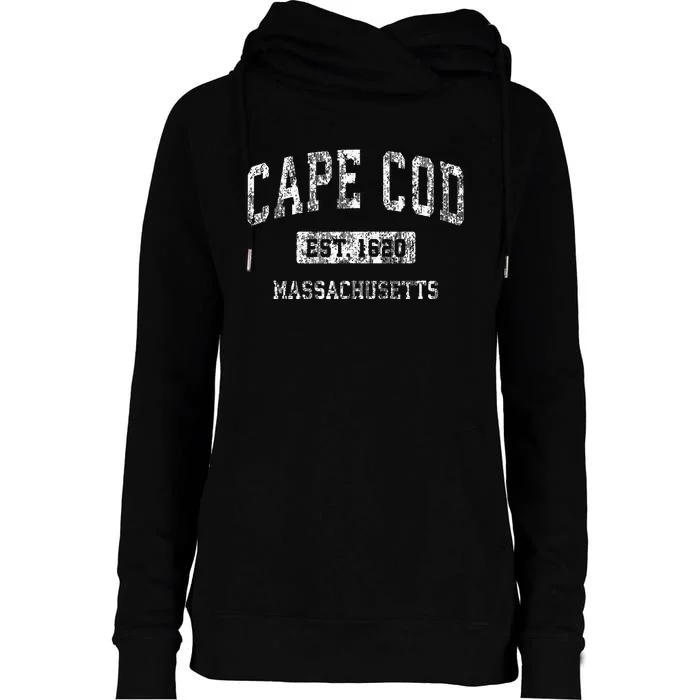 Cape Cod Massachusetts Ma Vintage Sports Established Womens Funnel Neck Pullover Hood