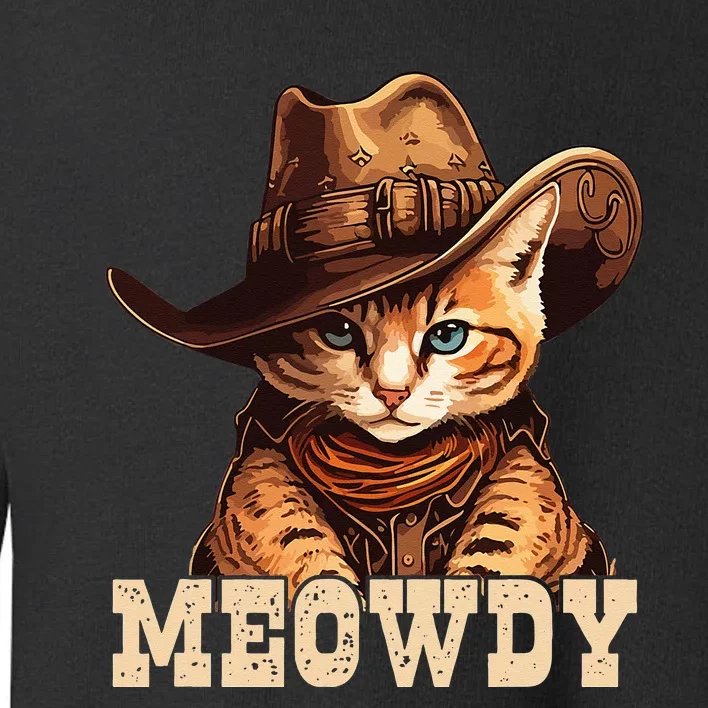 Cowboy Cat Meowdy Toddler Sweatshirt