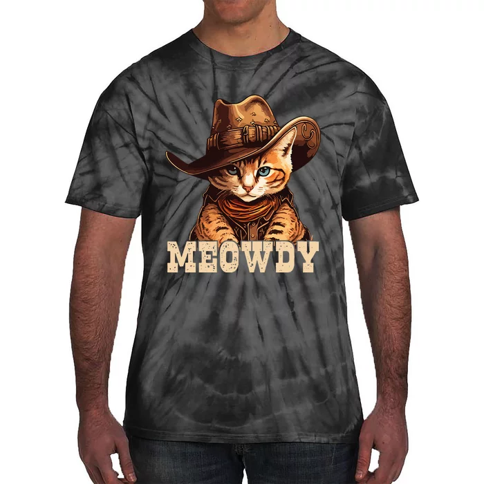 Cowboy Cat Meowdy Tie-Dye T-Shirt