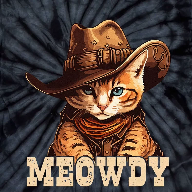 Cowboy Cat Meowdy Tie-Dye T-Shirt