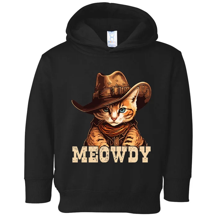 Cowboy Cat Meowdy Toddler Hoodie