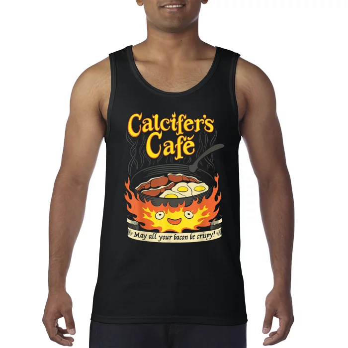 Calcifer's Cafe May All Your Bacon & Eggs Be Crispy Cooking Tank Top