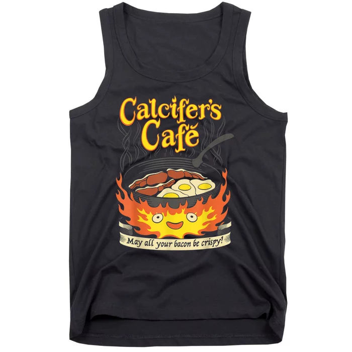 Calcifer's Cafe May All Your Bacon & Eggs Be Crispy Cooking Tank Top