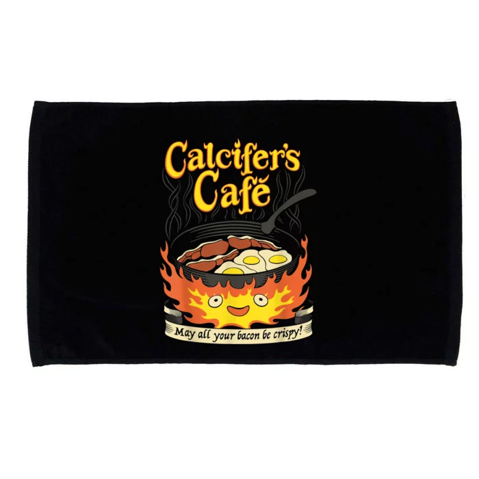 Calcifer's Cafe May All Your Bacon & Eggs Be Crispy Cooking Microfiber Hand Towel