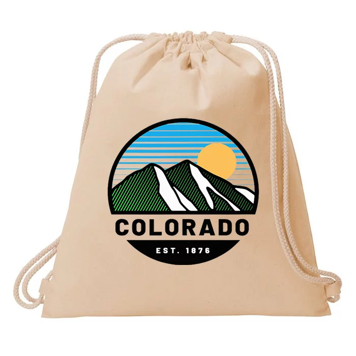 Cool Colorado Mountain Sunset Novelty Fashion Drawstring Bag