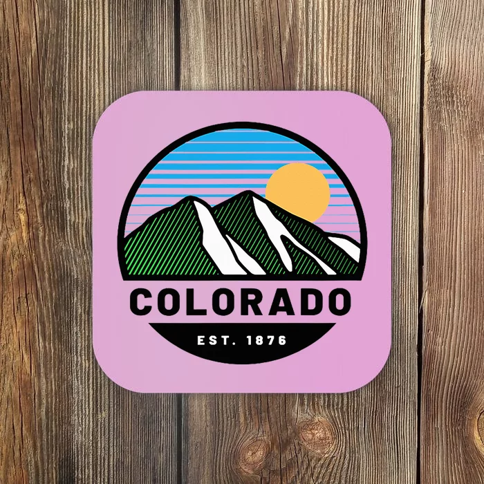 Cool Colorado Mountain Sunset Novelty Fashion Coaster