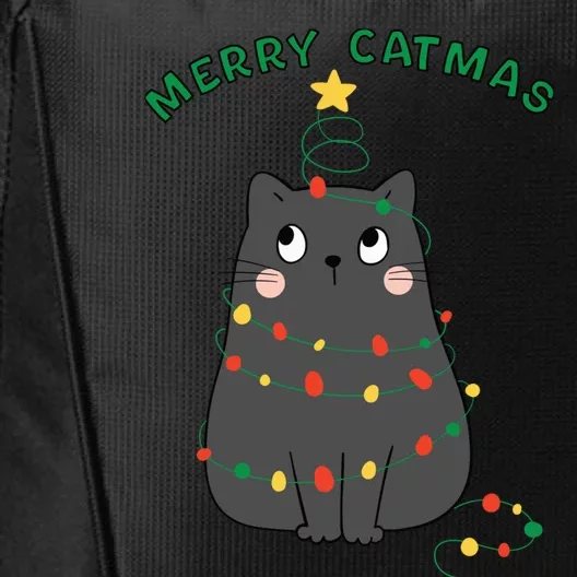 Christmas Cat Merry Catmas Christmas City Backpack