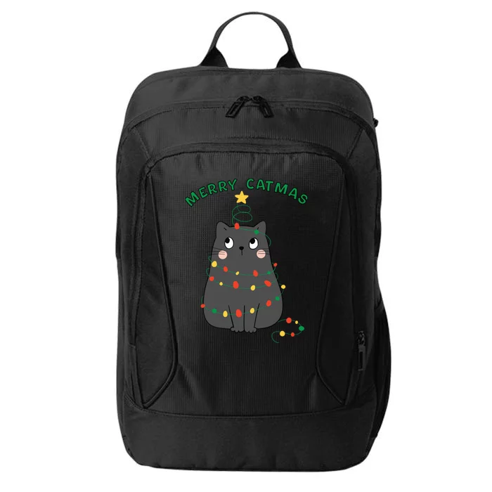 Christmas Cat Merry Catmas Christmas City Backpack