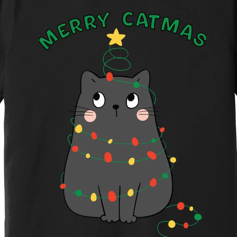 Christmas Cat Merry Catmas Christmas Premium T-Shirt