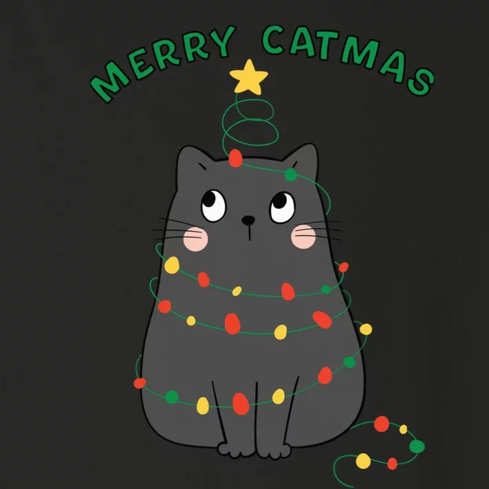 Christmas Cat Merry Catmas Christmas Toddler Long Sleeve Shirt