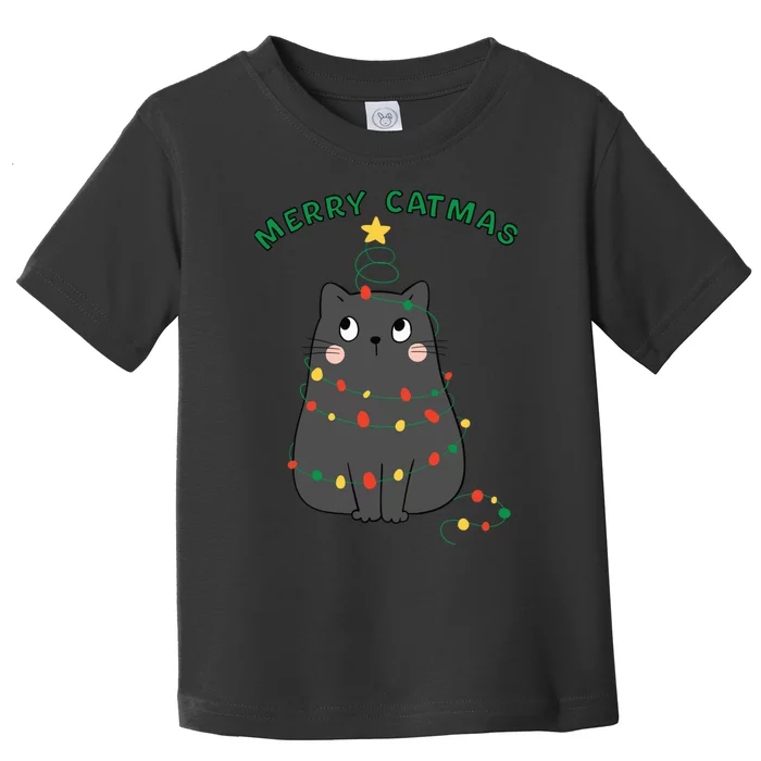 Christmas Cat Merry Catmas Christmas Toddler T-Shirt