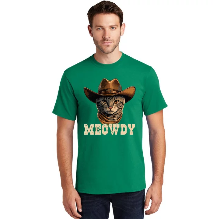 Cowboy Cat Meowdy Tall T-Shirt