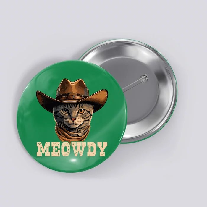 Cowboy Cat Meowdy Button