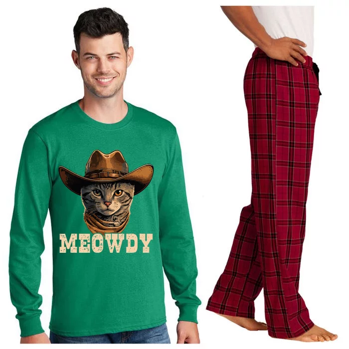 Cowboy Cat Meowdy Long Sleeve Pajama Set