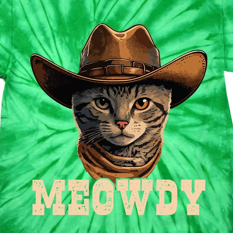 Cowboy Cat Meowdy Tie-Dye T-Shirt