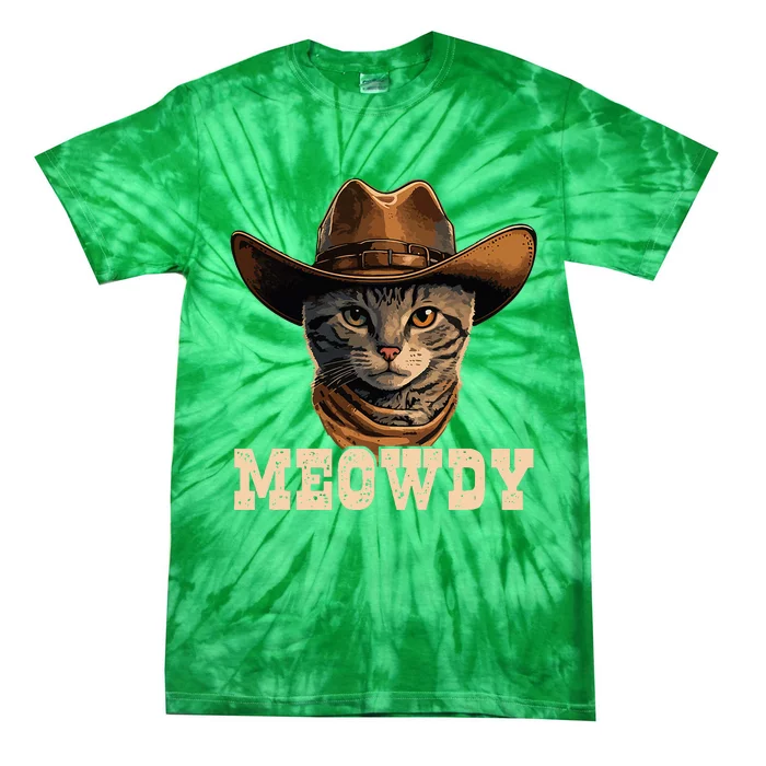 Cowboy Cat Meowdy Tie-Dye T-Shirt