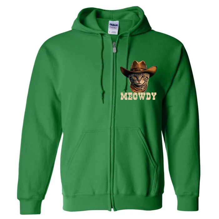 Cowboy Cat Meowdy Full Zip Hoodie