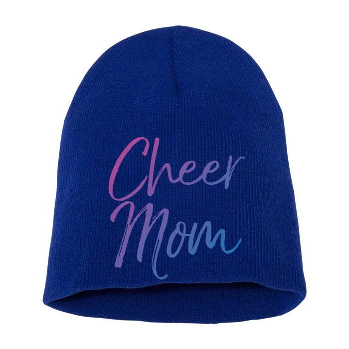 Cute Cheerleader Mother Gift Cheer Mom Gift Short Acrylic Beanie