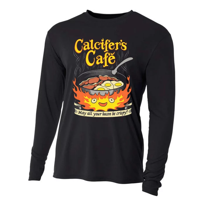 Calcifer's Cafe May All Your Bacon Eggs Cooling Performance Long Sleeve Crew