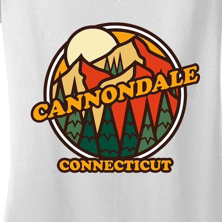 Cannondale Connecticut Mountain Hiking Souvenir Women's V-Neck T-Shirt