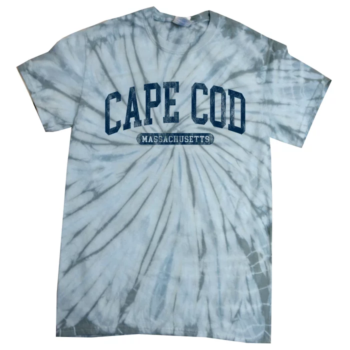 Cape Cod Massachusetts Retro Preppy Throwback Tie-Dye T-Shirt