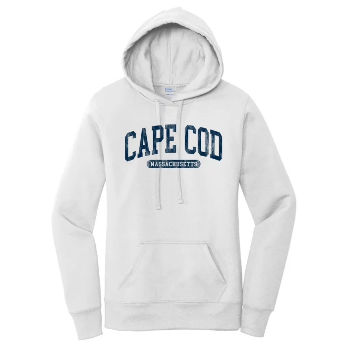 Cape Cod Massachusetts Retro Preppy Throwback Women's Pullover Hoodie