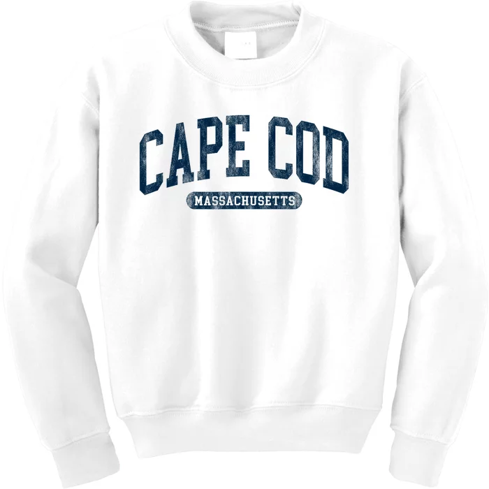 Cape Cod Massachusetts Retro Preppy Throwback Kids Sweatshirt