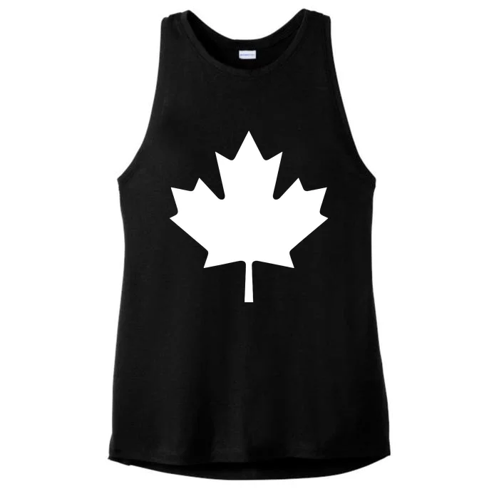 Canada Canadian Maple Flag Canada Day Ladies Tri-Blend Wicking Tank