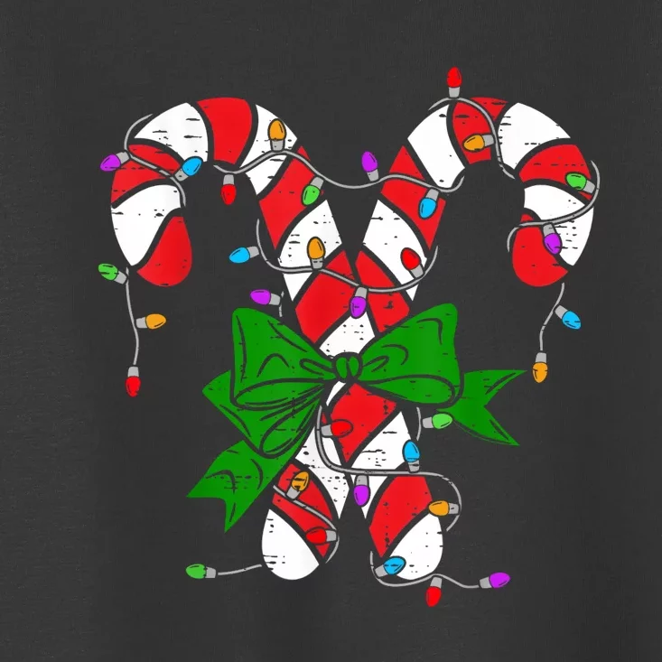 Candy Cane Merry And Bright Christmas Lights Toddler T-Shirt