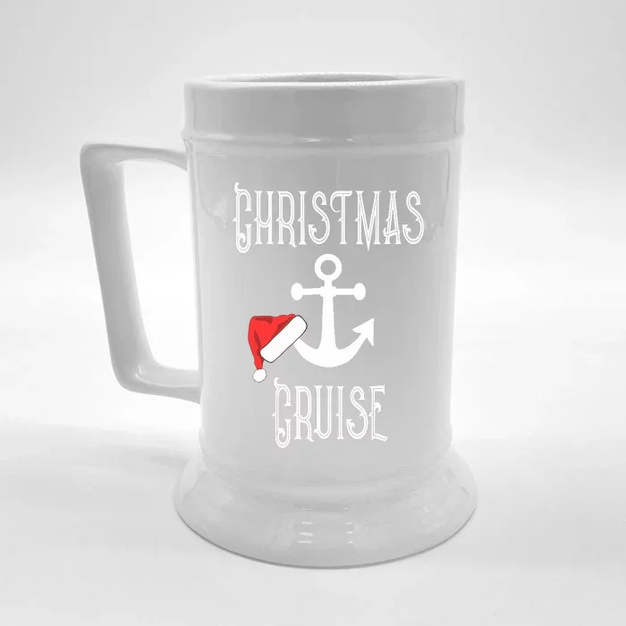 Christmas Cruise Matching Family Holiday Cruising Vacation Front & Back Beer Stein