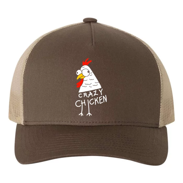 Crazy Chicken Meme Yupoong Adult 5-Panel Trucker Hat